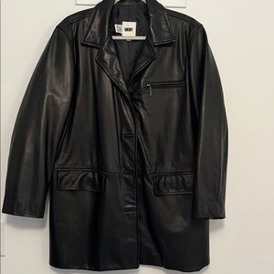 Vintage DKNY Black Leather Jacket